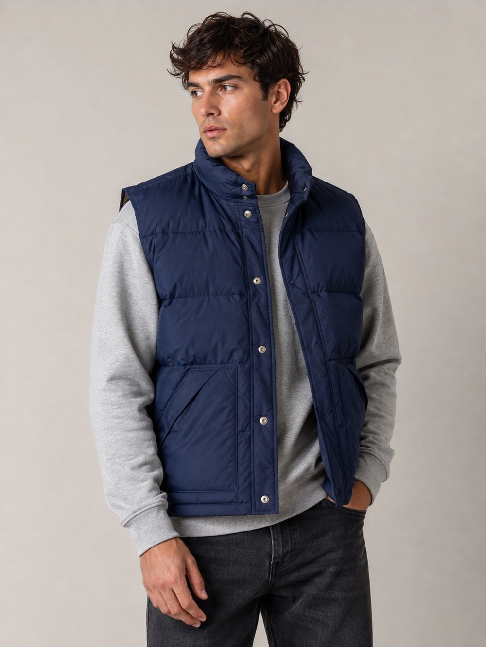Lands’ End Men’s XL 600 Fill Down Puffer Vest Navy New With Tags NWT